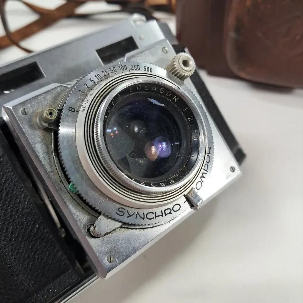 AGFA KARAT 36 film CAMERA SYNCHRO-COMPUR Folding Rangefinder‎ Rodenstock Heligon